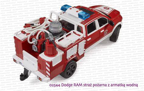 realistyczny model wozu strażackiego Bruder z działającą armatką wodną