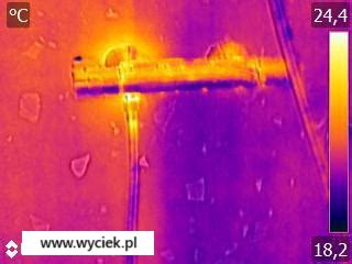 kamera termowizyjna w akcji lub schemat przedstawiający obszar pożaru