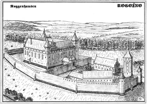 Historyczna ilustracja pożaru w Rogoźnie lub innej polskiej miejscowości z drewnianą zabudową