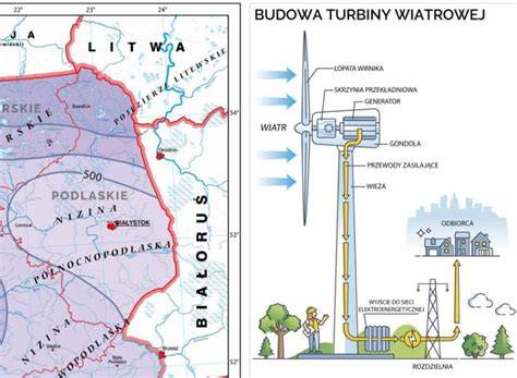 mapa pożaru lasu z zaznaczonym obszarem i kierunkiem wiatru