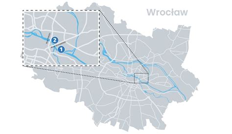 mapa z zaznaczonymi lokalizacjami pożarów przy al. Armii Krajowej i w innych częściach Wrocławia