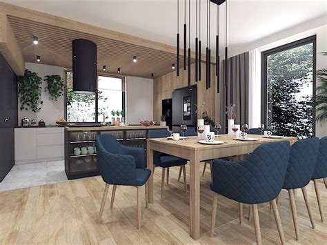 Wizualizacja lub schemat centrum pomocowego z łóżkami, kuchnią i łazienką