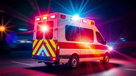 Thematic photo of emergency services at night with flashing lights