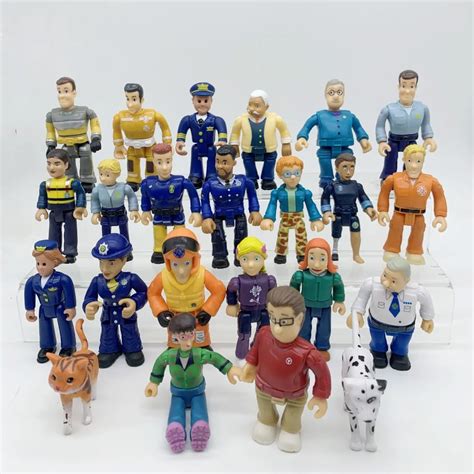 Photo of various Fireman Sam toys (figures, vehicles)