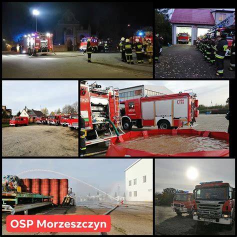 Mapa Gminy Morzeszczyn z lokalizacją jednostek OSP