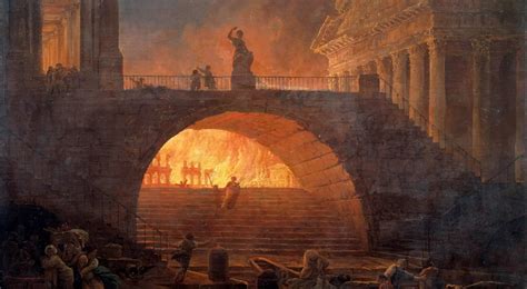 Schemat Rzymu pokazujący obszary zniszczone przez pożar w 64 roku n.e.