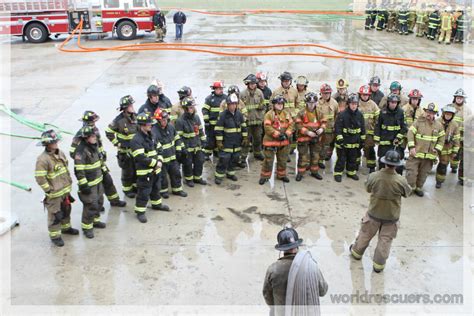 Thematic photo of firefighters in action or during training