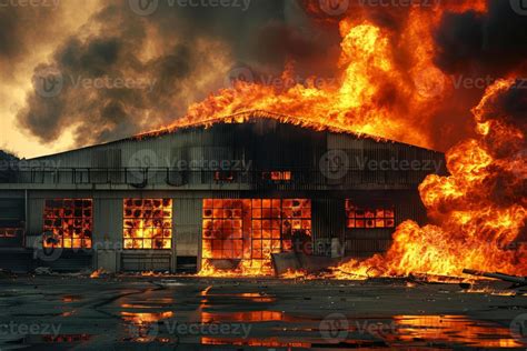 The Redemptorist Monastery in Braniewo engulfed in flames, with smoke billowing from the roof