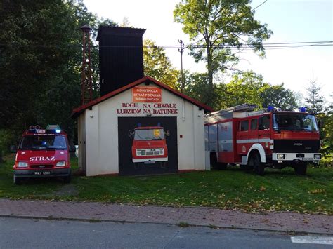 schemat rozbudowy remizy strażackiej z zaznaczonym nowym garażem i zapleczem