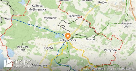 Map of Międzyrzecz region highlighting Kobyla Góra