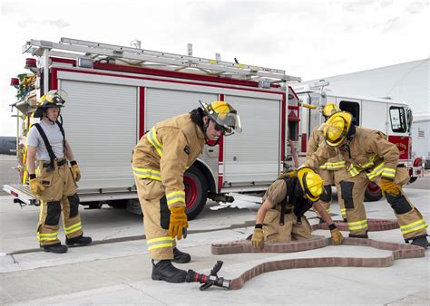 Photo of OSP firefighters during an operational readiness inspection