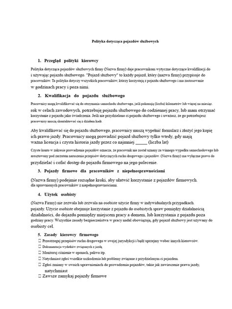 Dokumentacja prawna dotycząca pojazdów specjalnych