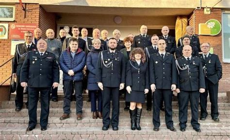 Uczestnicy zebrania sprawozdawczego OSP Białków Kościelny