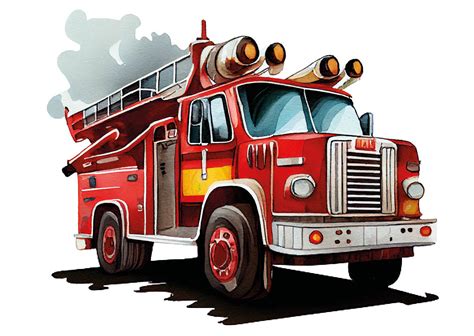 Ilustracja przedstawiająca głównych bohaterów serialu: chłopca Bruno i wóz strażacki Fryg, otoczonych innymi pojazdami i postaciami.