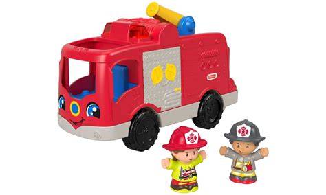 Wóz strażacki Fisher-Price Little People w akcji z uruchomionymi światłami i figurkami strażaków