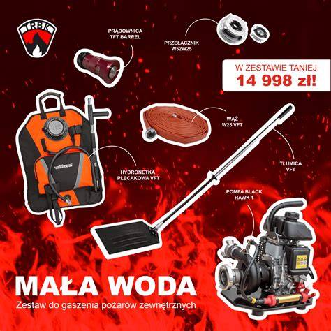 Zestaw do gaszenia pożarów zewnętrznych MAŁA WODA w akcji