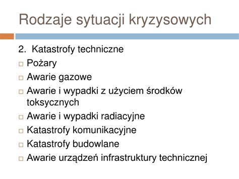infografika przedstawiająca różne rodzaje sytuacji kryzysowych