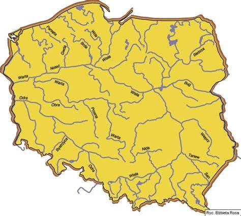 Mapa Wdzydzkiego Parku Krajobrazowego z zaznaczonymi rzekami Wdą i Trzebiochą oraz obszarami renaturyzacji