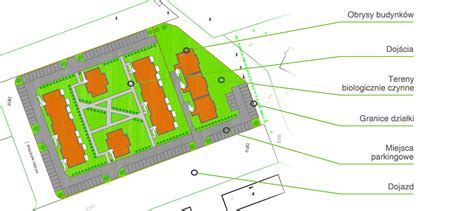 Schemat lokalizacji działki budowy budynku OSP