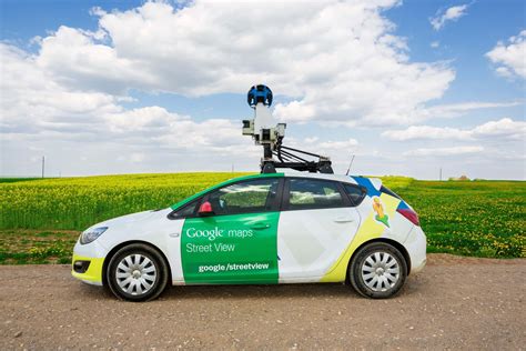 Wizualizacja zasięgu Google Street View na mapie Polski lub pojazd Google Street View