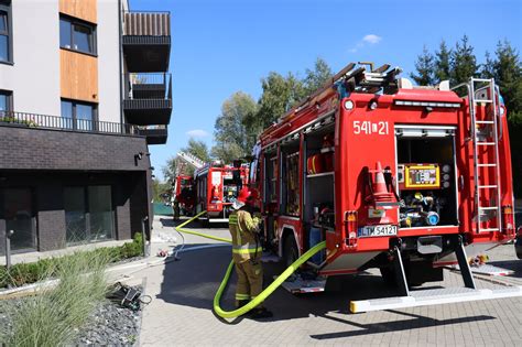 schemat działań gaśniczych przy pożarze poddasza budynku wielorodzinnego