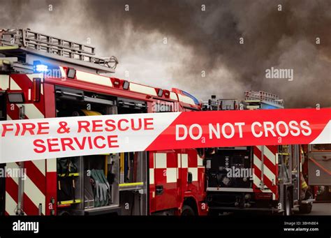 Thematic photo of emergency services at a fire scene in a rural area