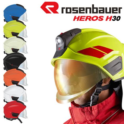 Diagram illustrating the disassembly and cleaning process for a Rosenbauer HEROS helmet.