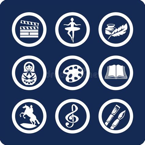 Ilustracja przedstawiająca symbole sztuki filmowej i literackiej z elementami strażackimi