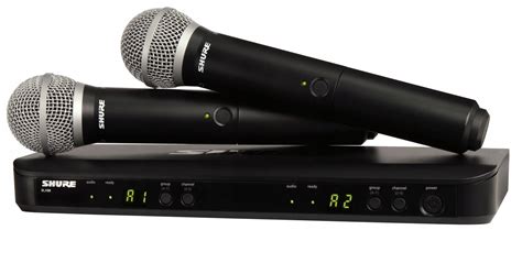 Zdjęcie: Mikrofony przewodowe (Shure SM58) i bezprzewodowe zestawy mikrofonowe