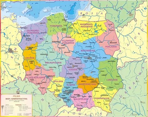 Mapa Polski z zaznaczonymi województwami objętymi alertem RCB o zagrożeniu pożarowym