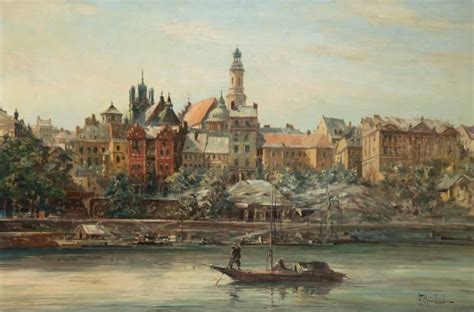 panorama historycznego Borysławia z widocznymi szybami naftowymi