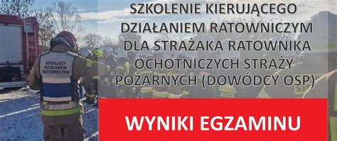 Infografika przedstawiająca składniki egzaminu dla strażaka-ratownika OSP