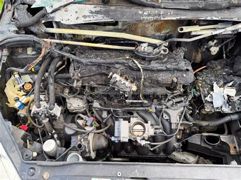 Photo showing an engine compartment fire on DK 65.