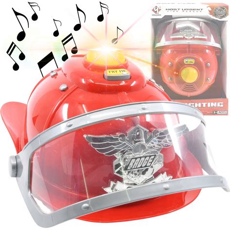 Kask strażacki Strażaka Sama z mikrofonem i lampką