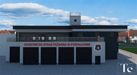 wizualizacja nowej remizy OSP w Sicienku
