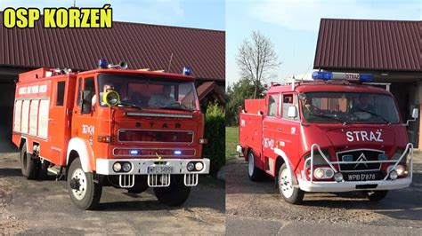 Porównanie floty OSP Korzeń (Star 244, Citroen N350) i OSP Gąbin (MAN TGS)