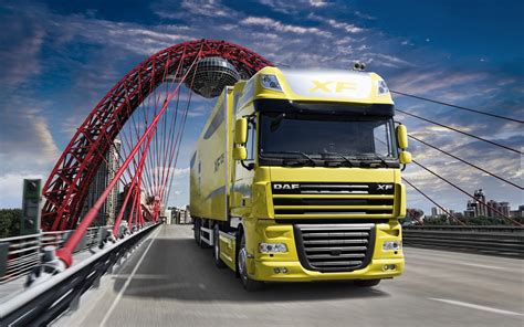 Zdjęcie ciężarówki DAF XF z OSP Potęgowo, zaadaptowanej z pojazdu cywilnego