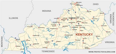 mapa rzeki Kentucky i Ohio