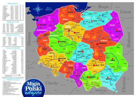 Mapa Polski z rozmieszczeniem jednostek OSP (infografika)