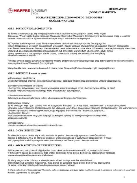 Dokumentacja polisy ubezpieczeniowej
