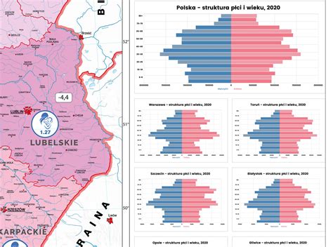 infografika przedstawiająca statystyki udziału kobiet w OSP w różnych regionach Polski