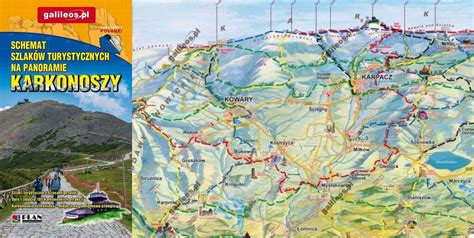 Mapa obszaru Karkonoszy z zaznaczeniem Łabskiej Boudy i miejsc pożaru