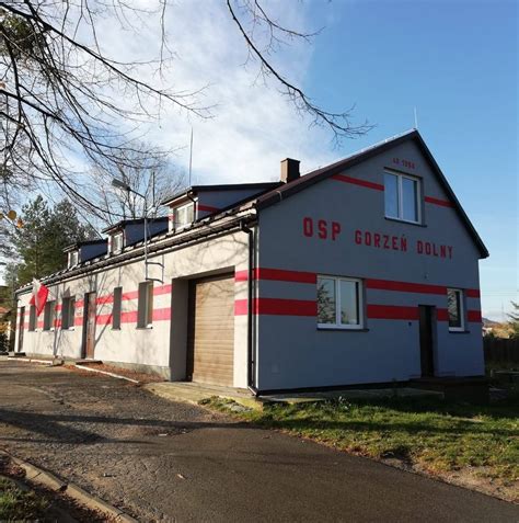 Szkic lub zdjęcie przedstawiające zmodernizowany magazyn paliw lub salę szkoleniową OSP Gorzeń Dolny