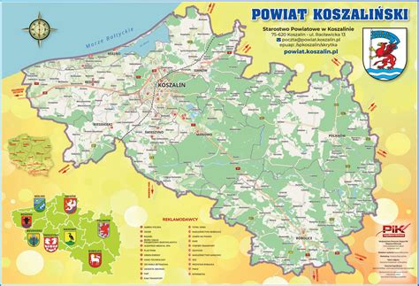 Mapa powiatu sztumskiego z zaznaczoną miejscowością Polaszki