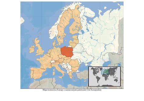 Mapa z zaznaczonymi obszarami współpracy regionalnej i europejskiej