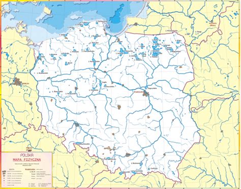 mapa rzek i jezior Polski