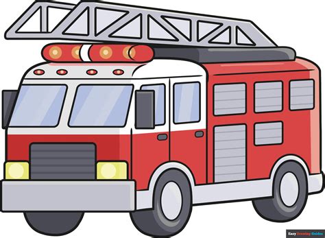 Detailed technical drawing or infographic of a fire truck superstructure