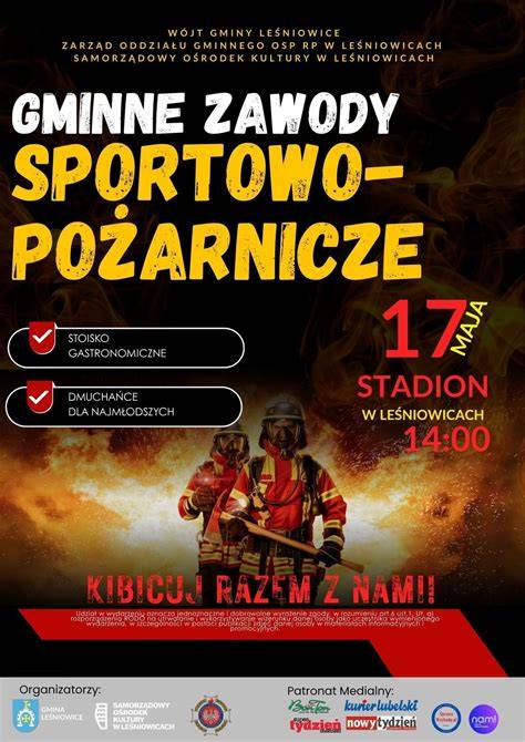 Infografika z wynikami Gminnych Zawodów Sportowo-Pożarniczych