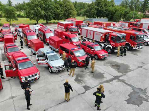 Tabela z oznaczeniami pojazdów specjalistycznych PSP