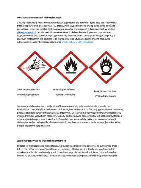 Infografika przedstawiająca klasy substancji łatwopalnych i wybuchowych